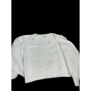 Willow And Wind 2 Piece M Tank And Cardigan Shaggy Vanilla‎ Cozy Button Up